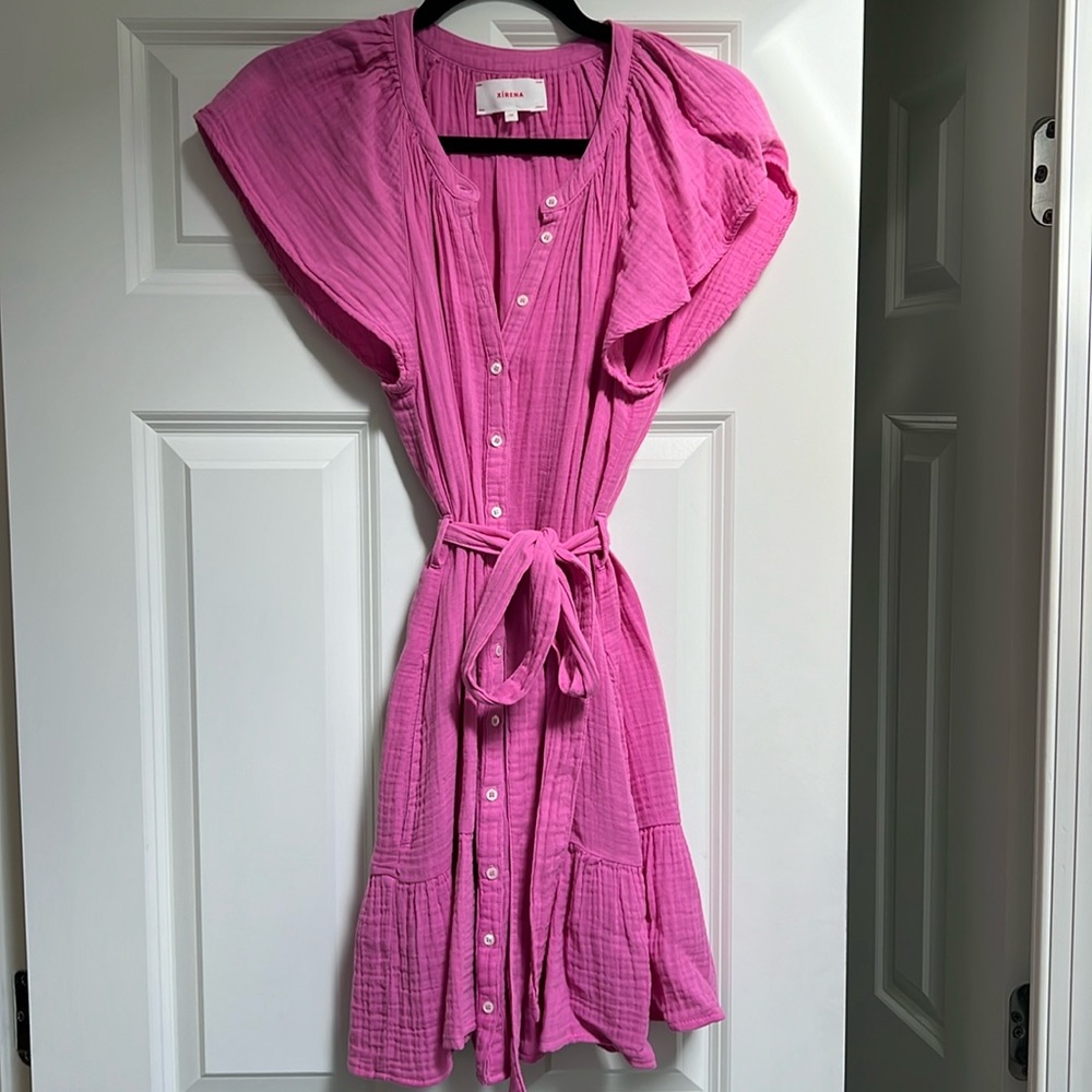 Xirena gauze button up dress